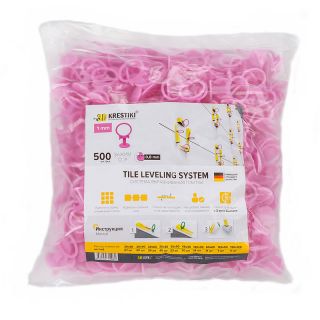 Зажим 3D+СВП Slim (500шт) розовый 1мм