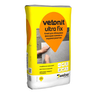 WEBER.VETONIT Ultra Fix Клей для фасадной облицовки, 25 кг